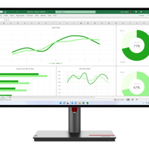 Lenovo ThinkVision P27q-30 monitor komputerowy 68,6 cm (27") 2560 x 1440 px Quad HD LED Czarny