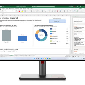 Lenovo ThinkVision P27h-30 monitor komputerowy 68,6 cm (27") 2560 x 1440 px Quad HD LCD Czarny