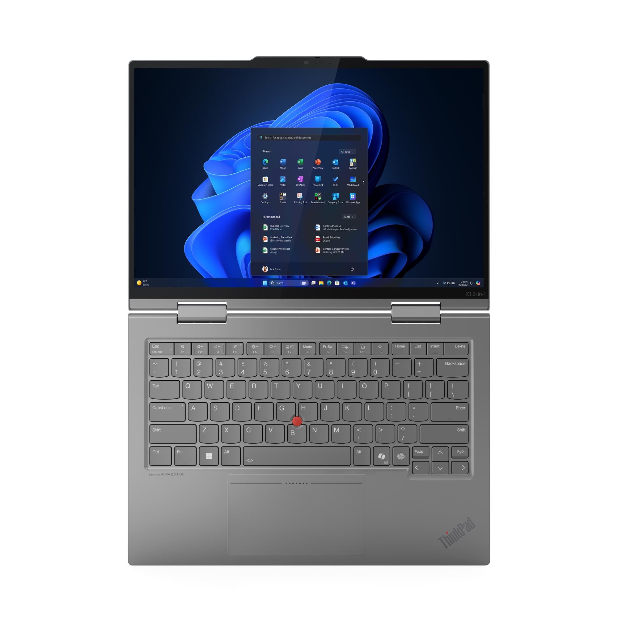 Lenovo ThinkPad X1 2-w-1 G10, Intel® Core™ Ultra 7 258V, W11P64 CZ/SK/EN, 32.0GB, 1x1TB SSD M.2 2280 PCIe Gen5 Performance TLC Opal, Intel®BE201vPro, 1080PFHD R - obrazek 5